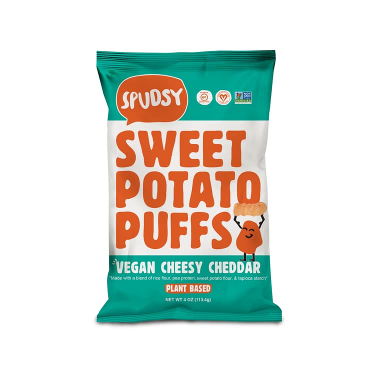 Vegan Cheesy Cheddar Sweet Potato Puffs