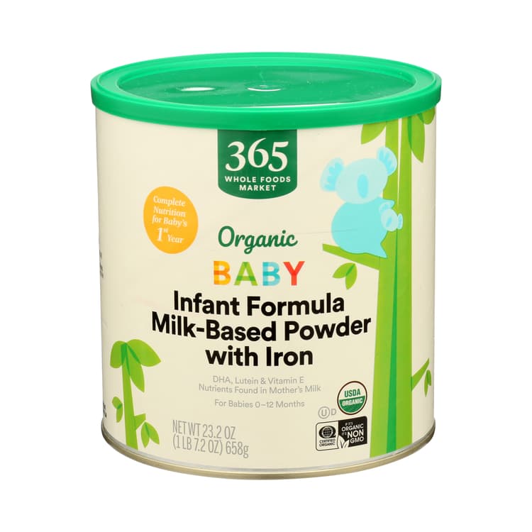 Organic Infant Formula, Milk-Based Powder With Iron