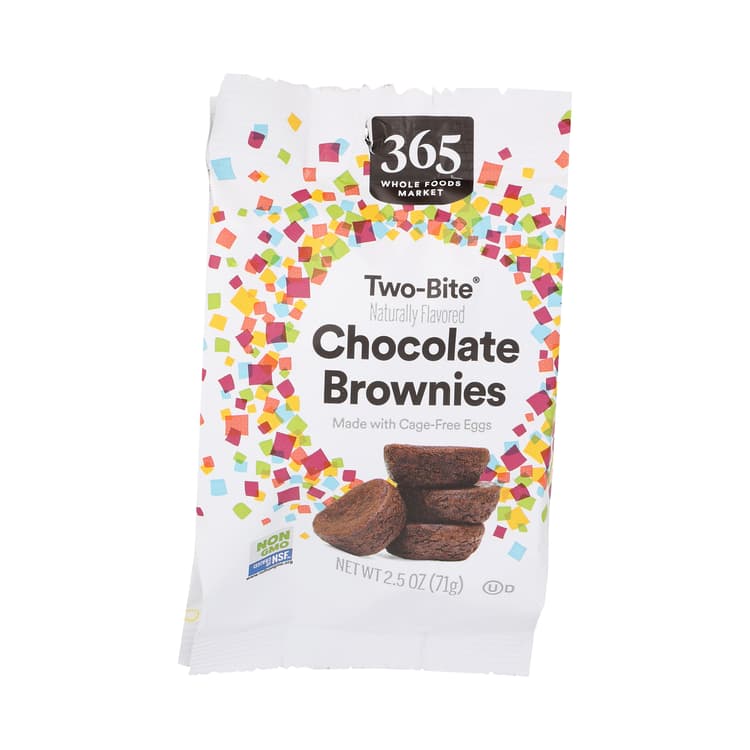 365 By Whole Foods Market Two-Bite Chocolate Brownies - Snack