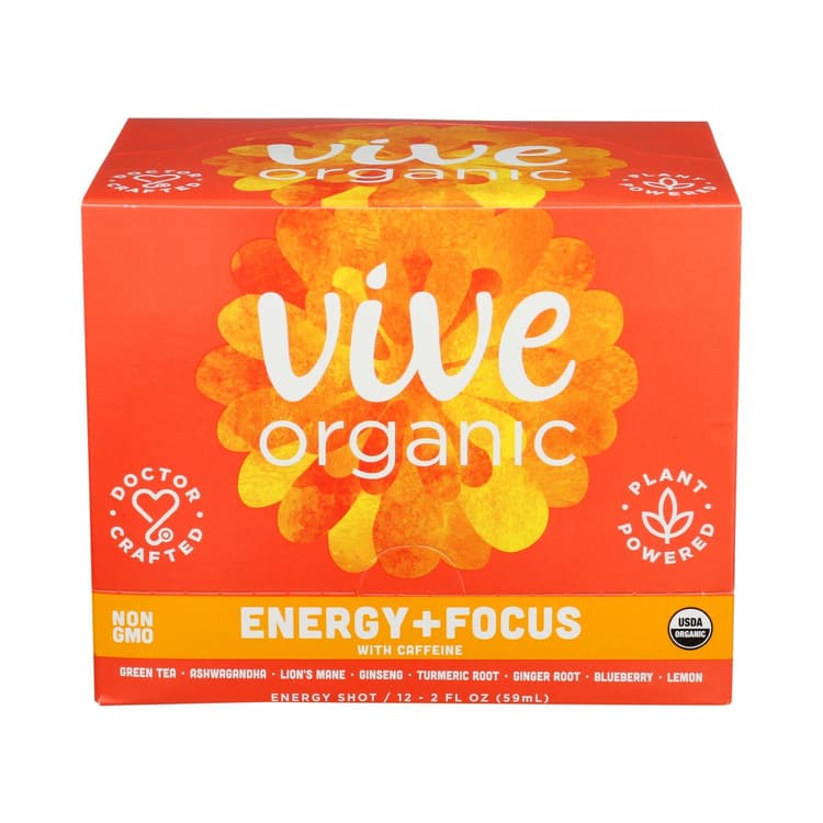 Vive Organic Energy + Focus, 12 Bottles