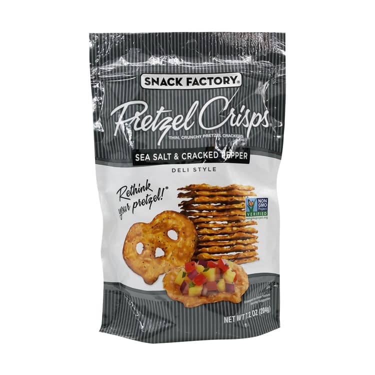 Sea Salt & Cracked Pepper Pretzel Crisps