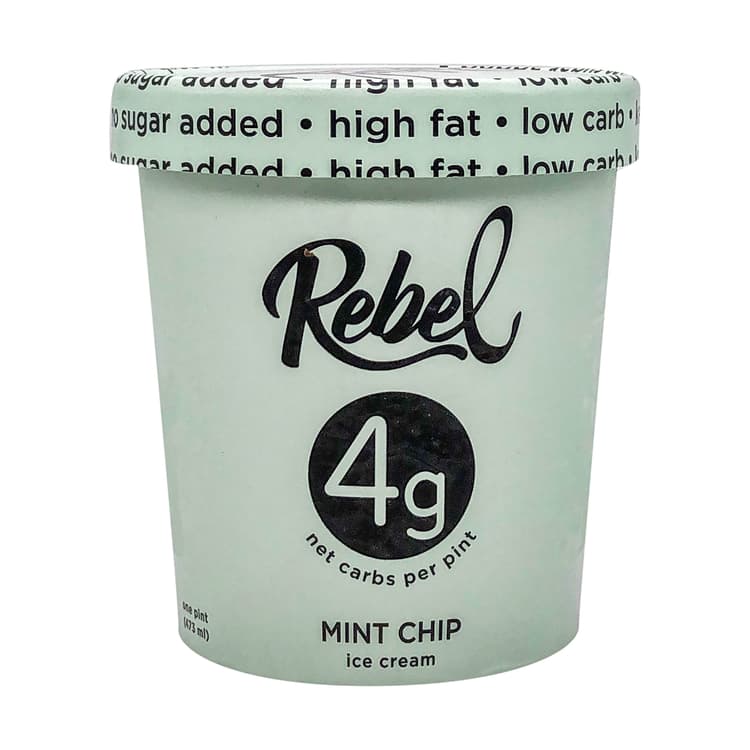 Rebel Lactose Free Mint Chip Ice Cream