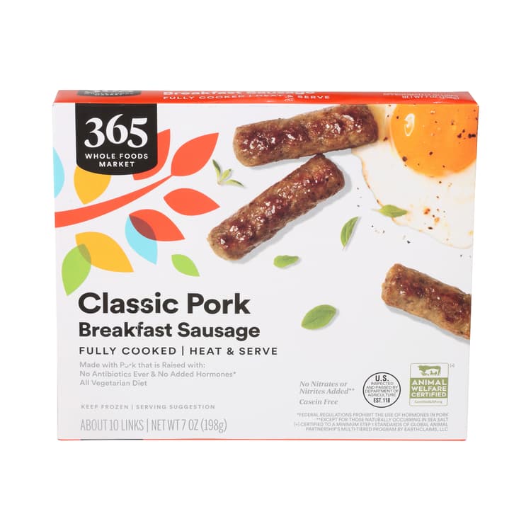 365 By Whole Foods Market Breakfast Sausage, Classic Pork