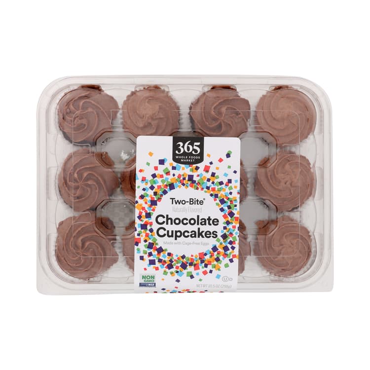 Ready-To-Eat Two-Bite Cupcakes, Chocolate