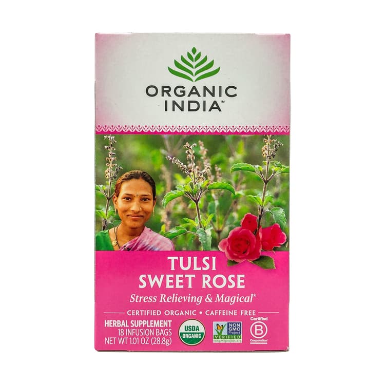 Organic India Tulsi Sweet Rose Herbal Tea