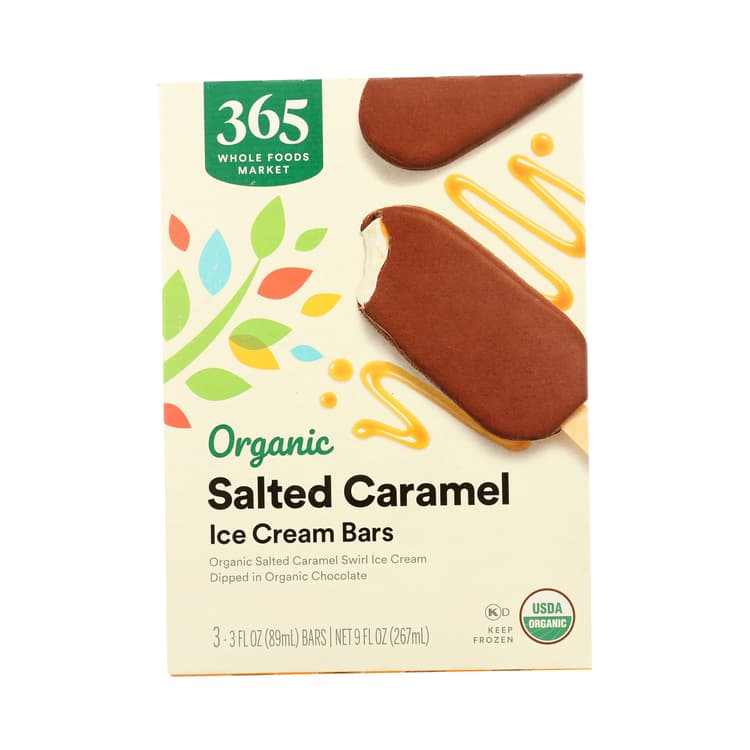 Organic Salted Caramel Ice Cream Bars