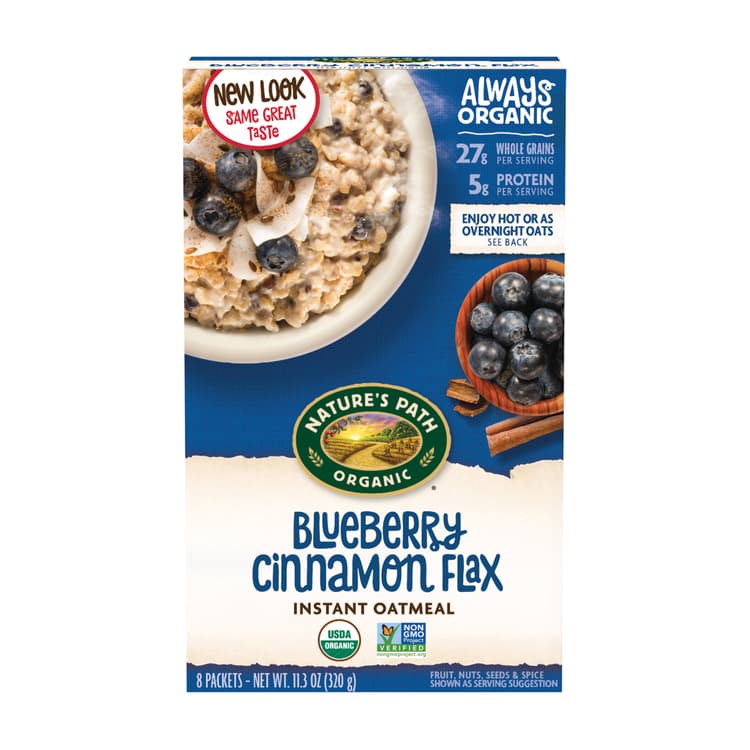 Blueberry Cinnamon Flax Instant Oatmeal