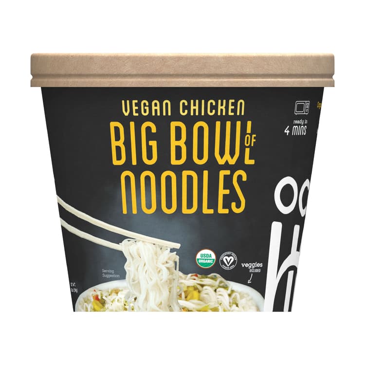 Organic And Plant-Based Vegan Chicken Big Noodle Bowl