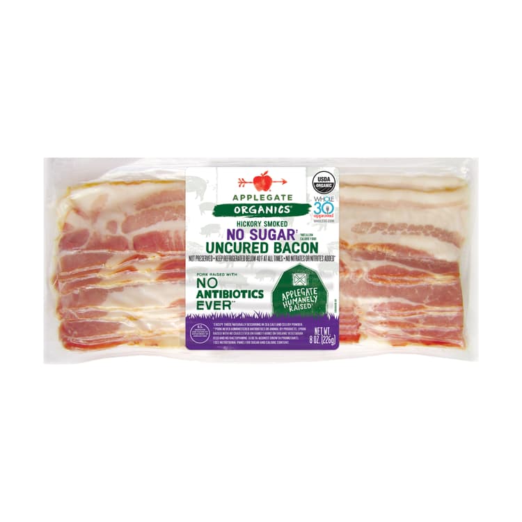 Organic Hickory Smoked No Sugar Uncured Bacon