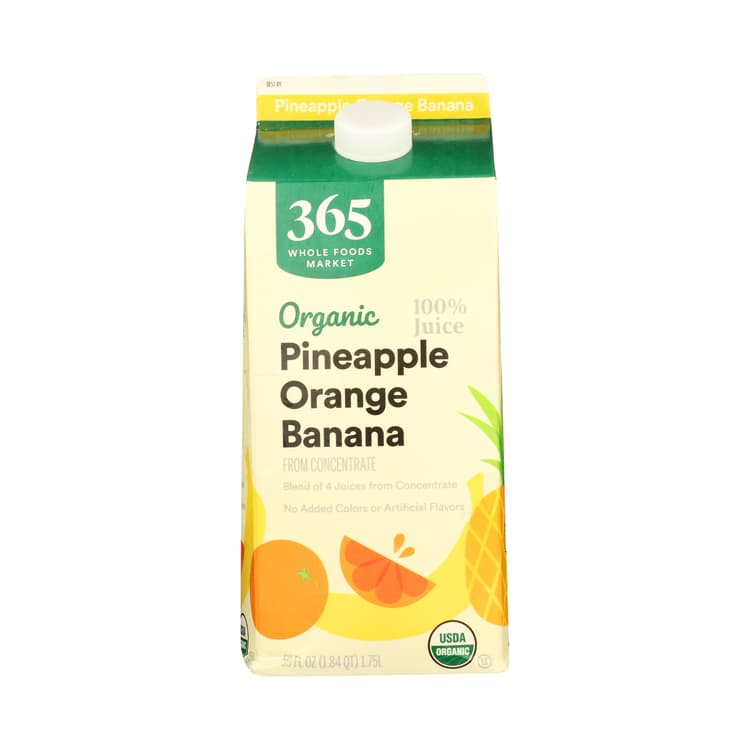 Organic 100% Pineapple - Orange - Banana Juice (From Concentrate