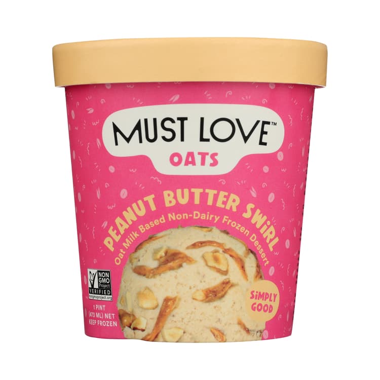Must Love Non-Dairy Dessert, Oat Milk Peanut Butter Swirl