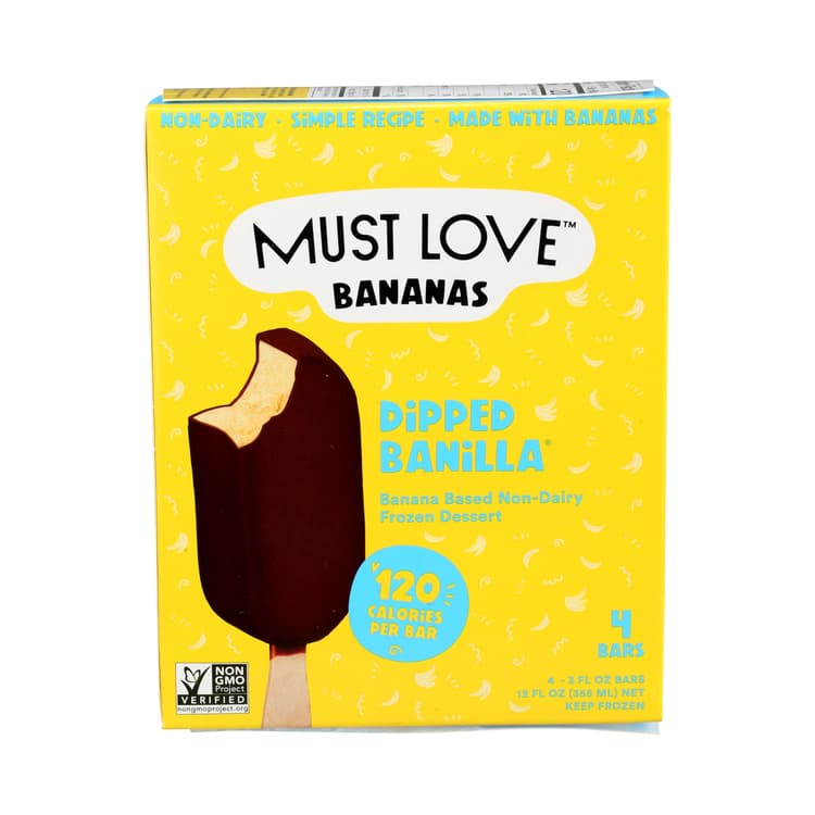 Non-Dairy Dessert, Dipped Bars Banana Banilla