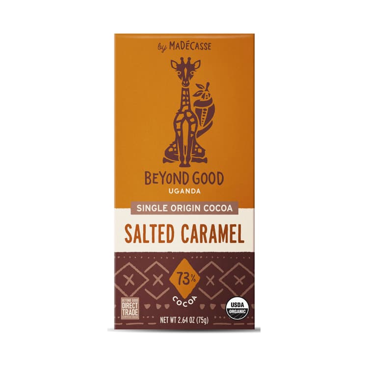 Salted Caramel Dark Chocolate Bar, 75 Gram