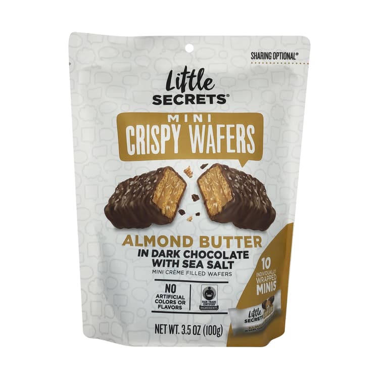 Almond Butter Dark Chocolate Mini Crispy Wafers