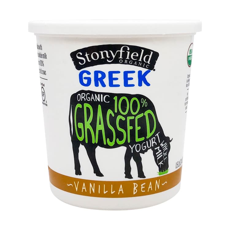 Stonyfield Organic Vanilla Grass Fed Greek Yogurt