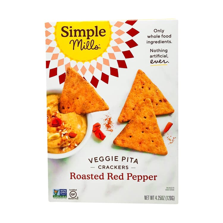 Roasted Red Pepper Veggie Pita Crackers