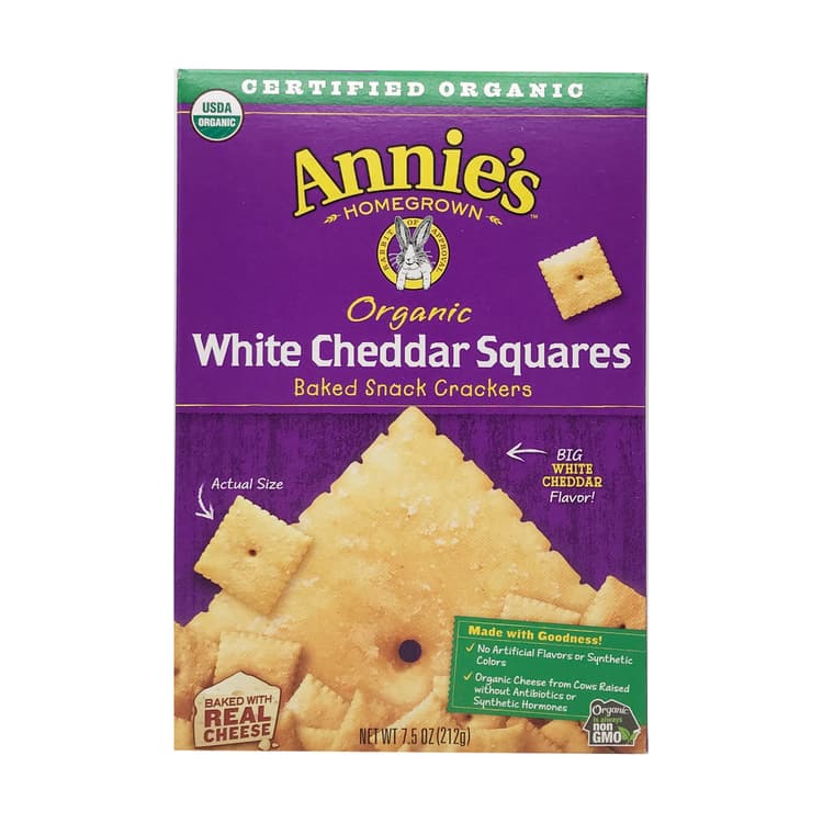 Organic White Cheddar Squares Crackers
