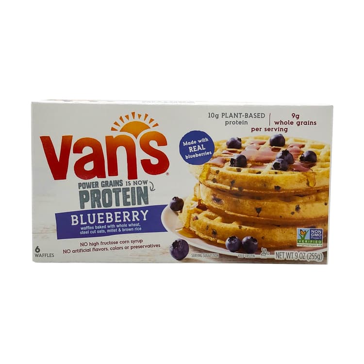 Van's Foods Blueberry Plant Based Protein Waffles