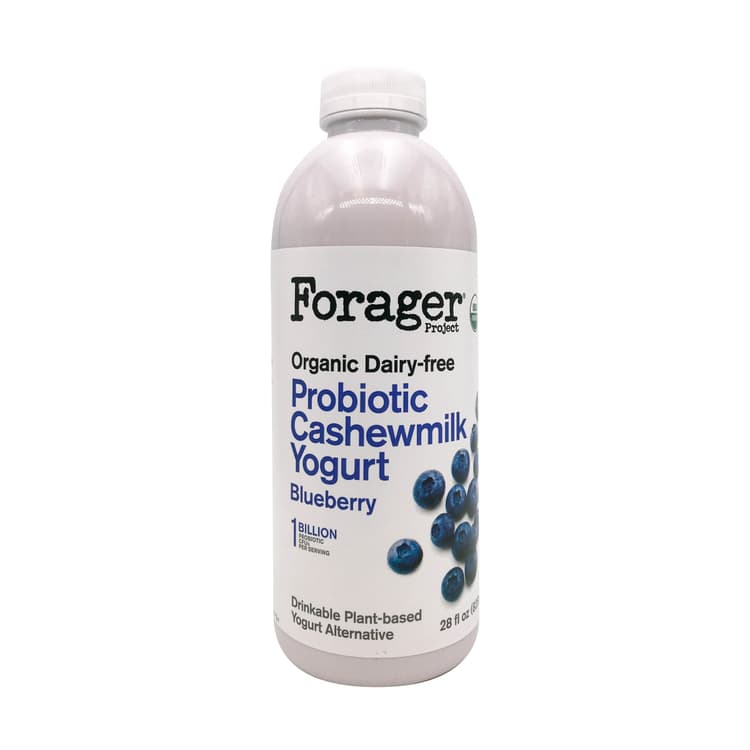 Organic Dairy-Free Blueberry Probiotic Drinkable Cashewmilk Yogurt