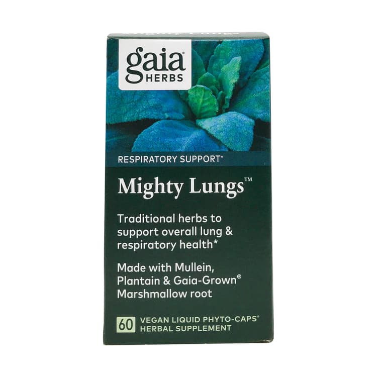 Gaia Herbs Mighty Lungs, 60 Vegan Liquid Phyto-Caps