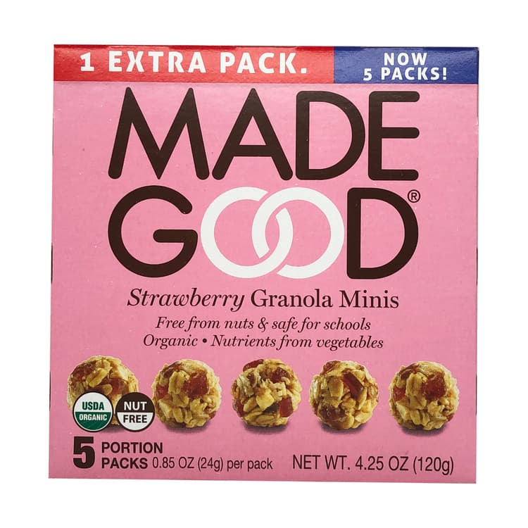 Organic Strawberry Granola Minis, 5 Protein