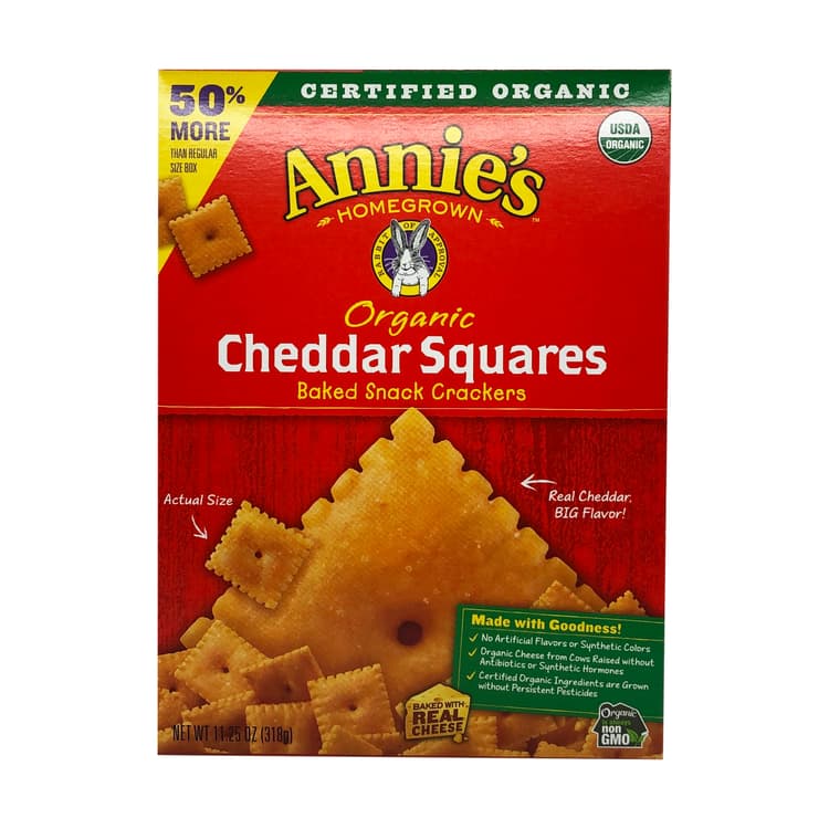 Organic Cheddar Squares Crackers
