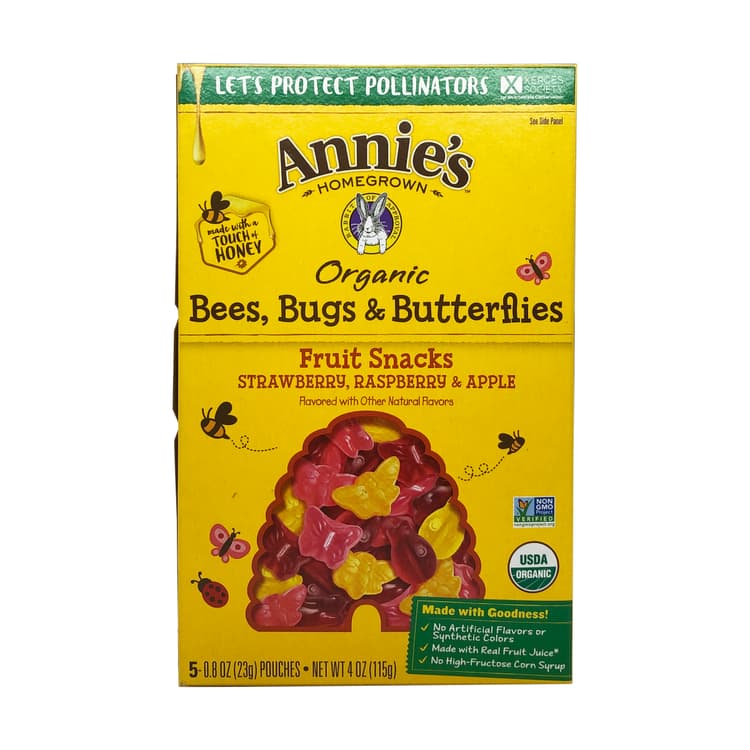 Annie'S Organic Bees Bugs & Butterflies Fruit Kid Snacks