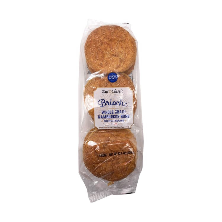 Brioche Whole Grain Hamburger Bun, 6 Buns