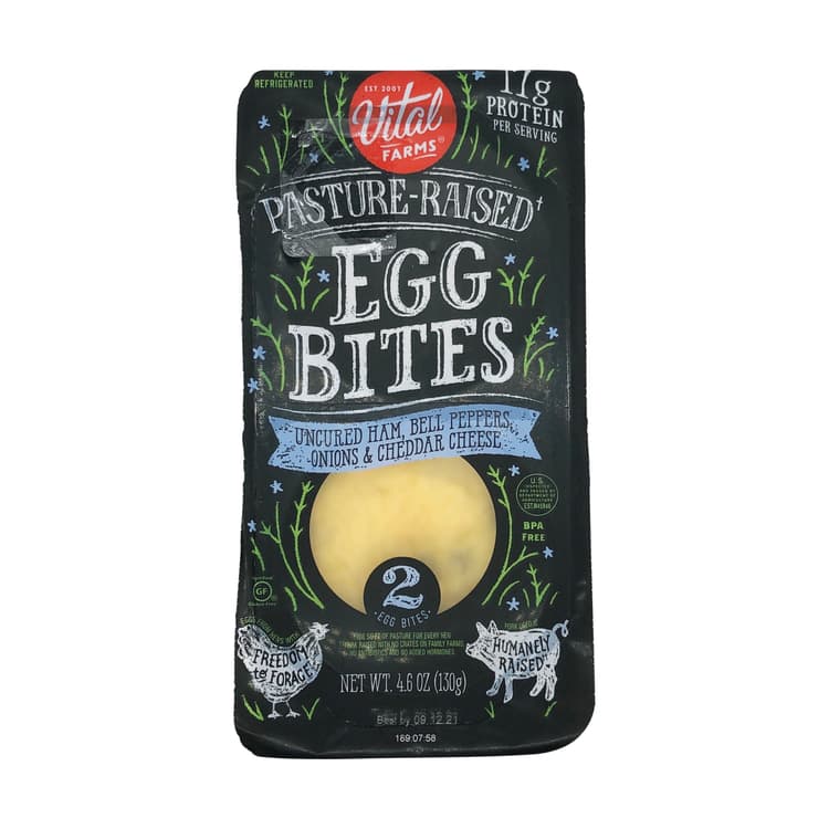 Uncured Ham, Bell Peppers, Onions & Cheddar Cheese Egg Bites