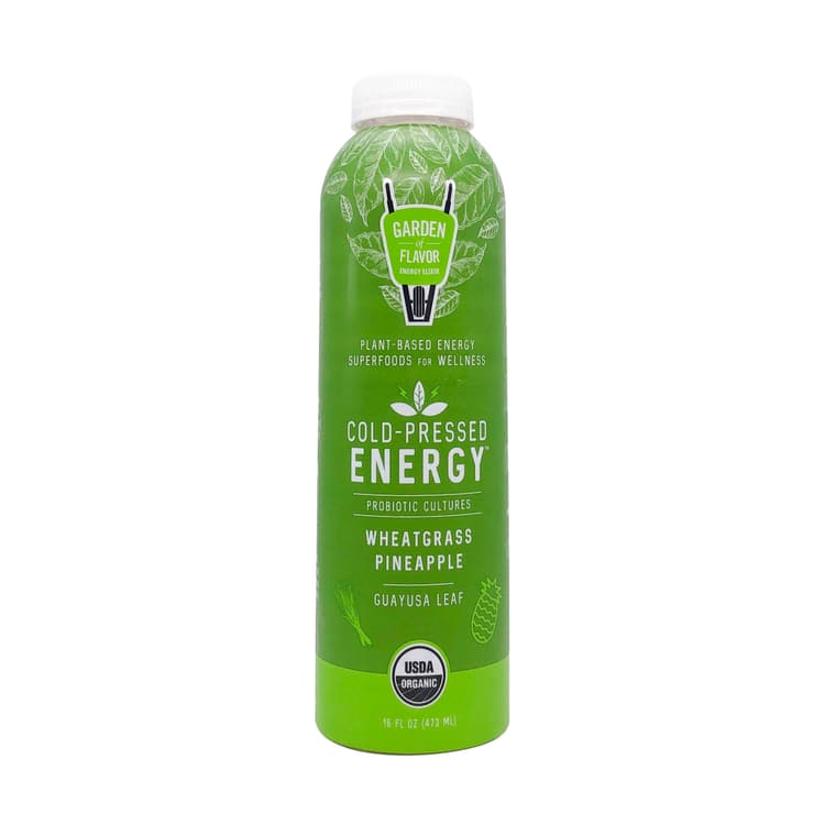 Wheatgrass Pineapple Organic Cold-Pressed Energy Elixir With Probiotics