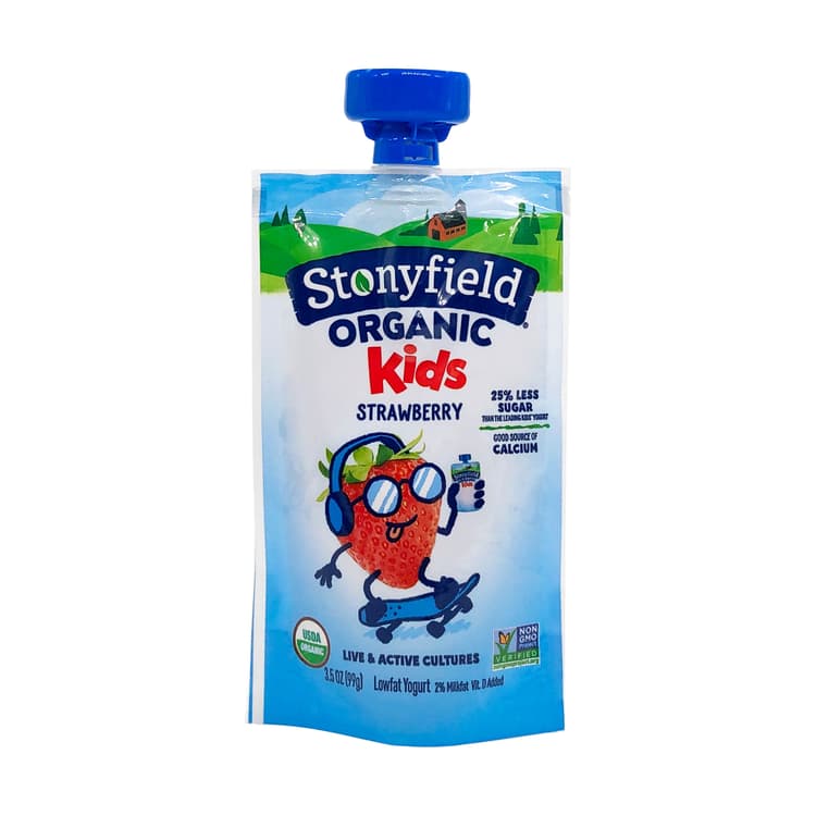 Organic Low Fat Strawberry Yogurt Pouch