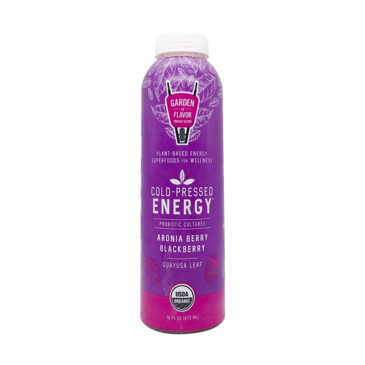 Aronia Berry Blackberry Organic Cold-Pressed Energy Elixir With Probiotics