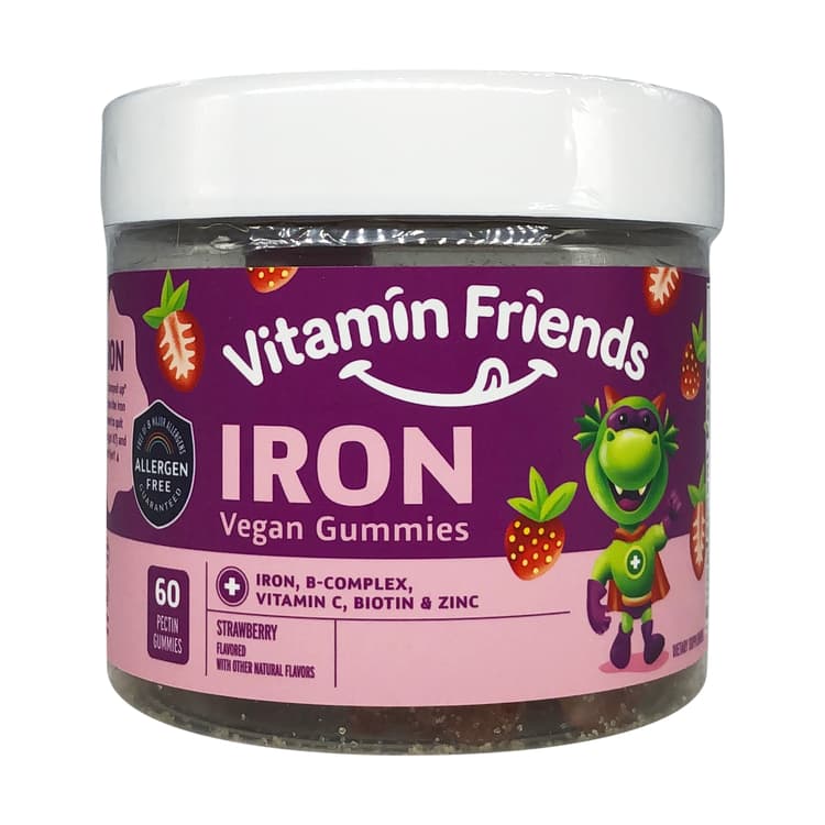 Vitamin Friends Iron Strawberry Gummies, 60 Gummies