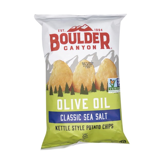 Is it Peanut Free? Boulder Canyon Kettle Cooked Potato Chips, Olive Oil, Classic Sea Salt