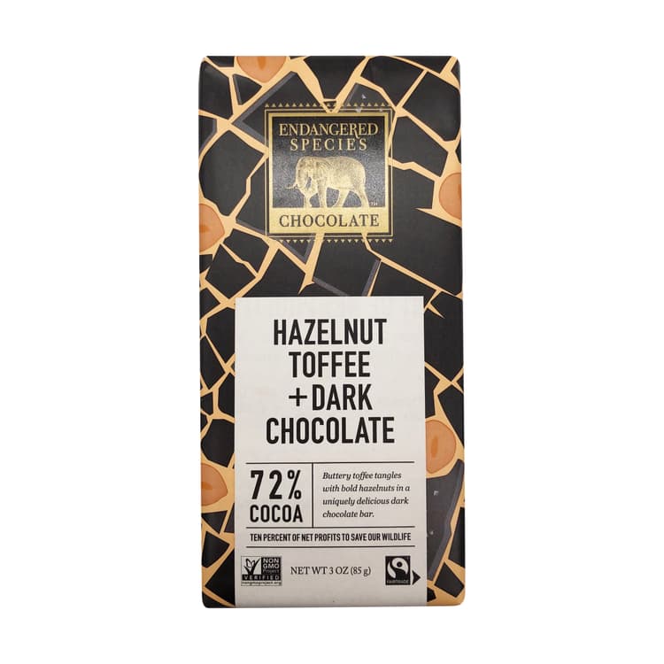72% Dark Chocolate With Hazelnut Toffee