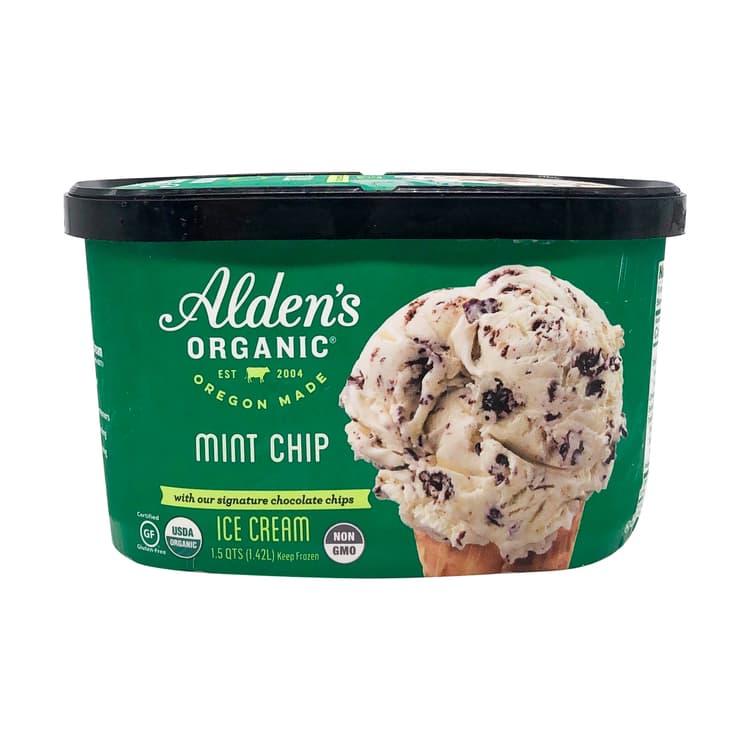 Organic Mint Chip Ice Cream