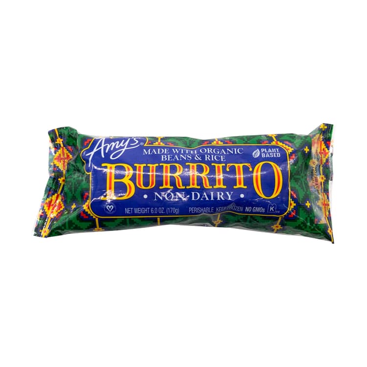 Non-Dairy Bean & Rice Burrito