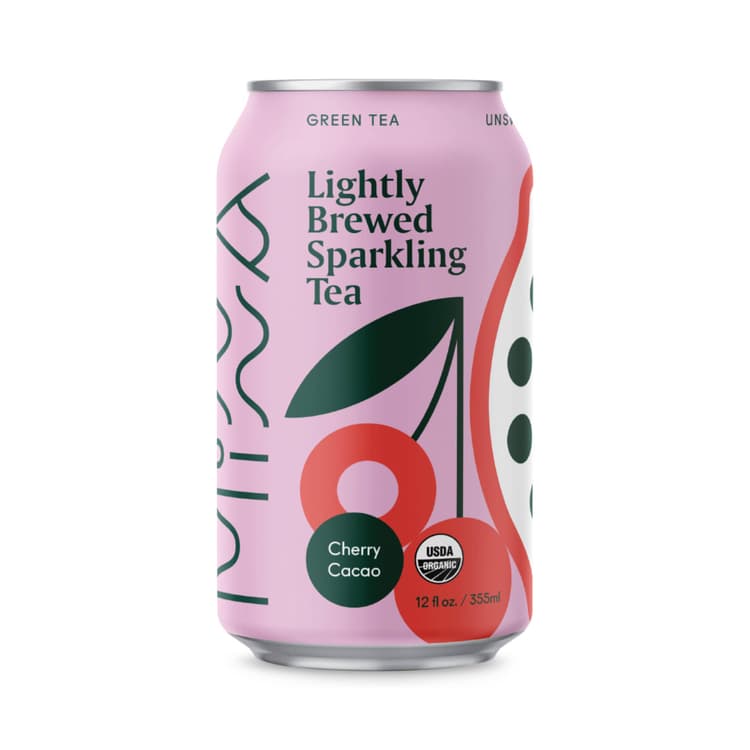 Minna Organic Sparkling Iced Tea - Cherry Cacao Green Tea: No Sugar, Zero Calorie, Lightly Brewed, Refreshing, Non-Gmo, Fair Trade