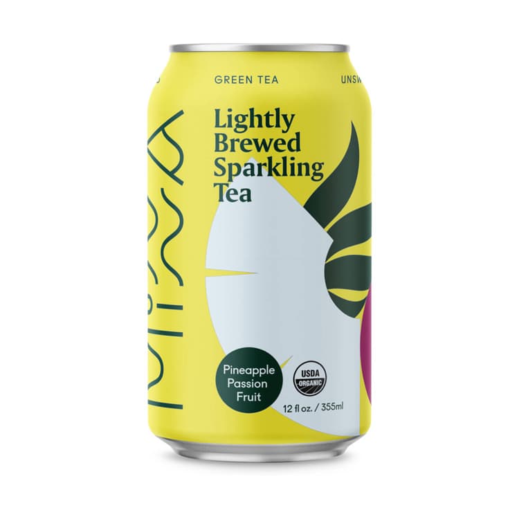 Minna Organic Sparkling Iced Tea - Pineapple Passion Fruit Green Tea: No Sugar, Zero Calorie, Lightly Brewed, Refreshing, Non-Gmo, Fair Trade