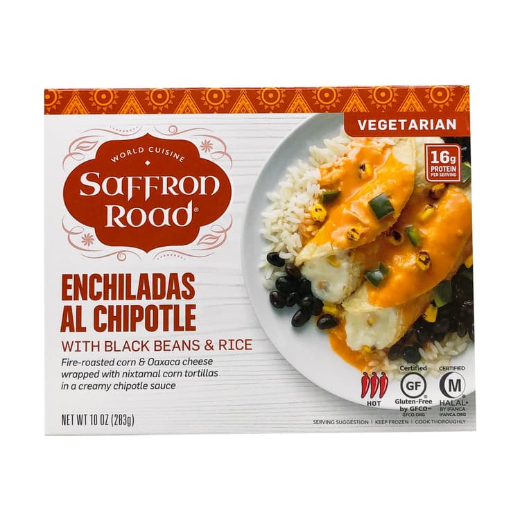 Enchiladas Al Chipotle With Black Beans & Rice