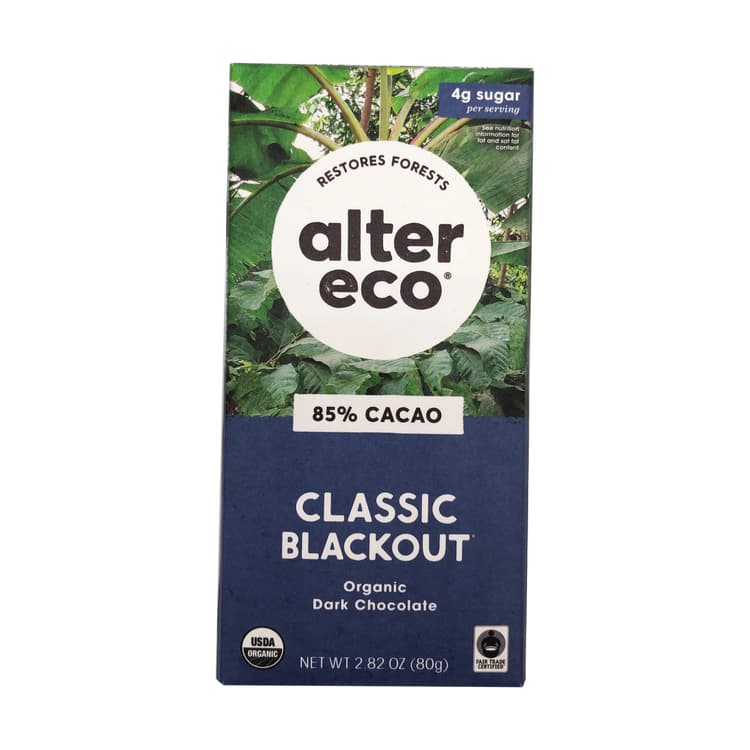 Organic Dark Blackout Chocolate Bar