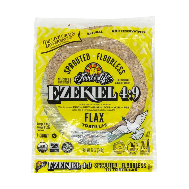 Food For Life Organic Ezekiel 4:9 Flax Tortillas