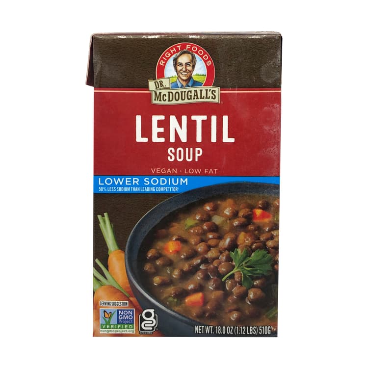 Lower Sodium Lentil Soup