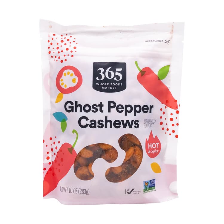 Packaged Flavored Cashews, Ghost Pepper (Hot & Spicy)