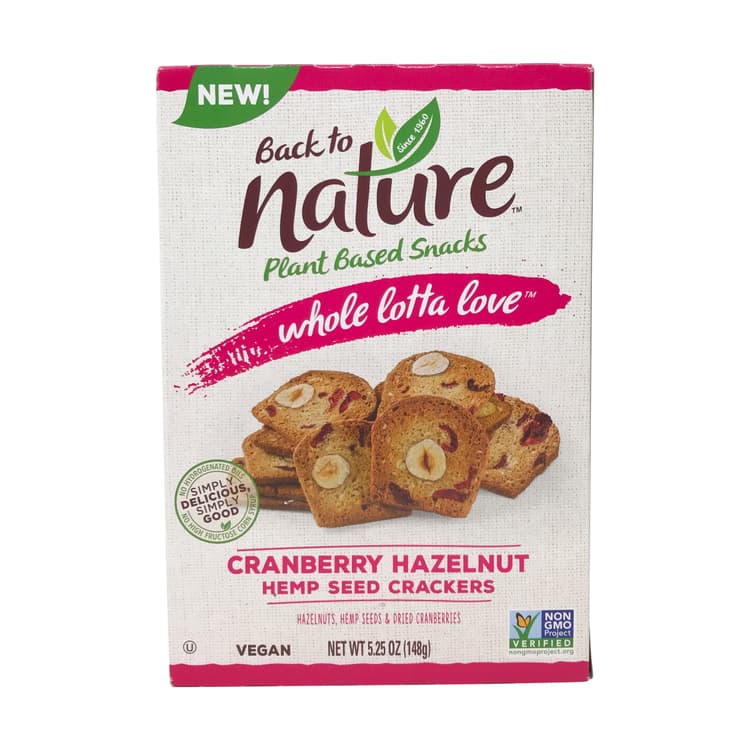 Whole Lotta Love Hemp Heart Crackers Cranberry Hazelnut