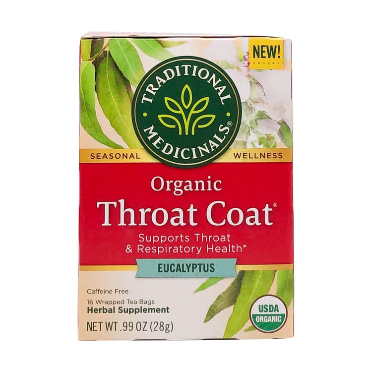 Organic Throat Coat Eucalyptus Tea, 16 Wrapped
