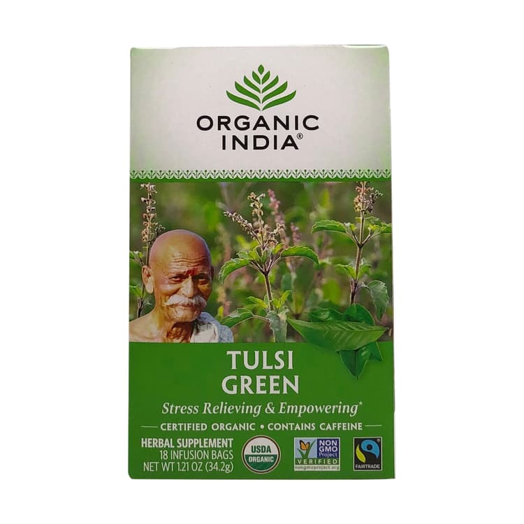 Organic India Green Tea Tulsi Green Tea, 18 Infusion Bags