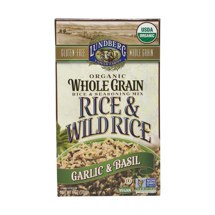 Organic Whole Grain Garlic & Basil Rice & Wild Rice