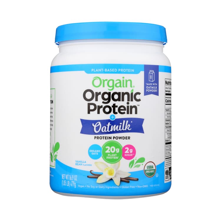 Orgain Organic Protein + Oatmilk Plant-Based Vanilla Bean Flavoured Protein Powder