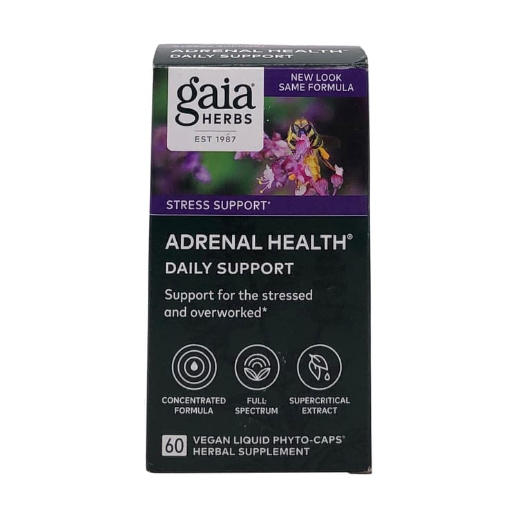 Gaia Herbs Stress Support Adrenal Health Liquid Phyto-Capsules, 60 Vegan Liquid Phyto-Caps